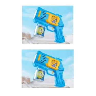 Imagem de Brinquedo arminha de bolha de sabão colorido infantil - máquina de bolha de sabão(KIT 2 UNIDADES (1AZUL + 1AZUL))