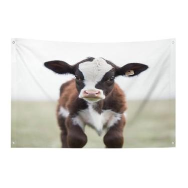 Imagem de Bandeira com quatro furos para todos os climas bandeira decorativa impressa em vaca bandeiras de poliéster adequadas para uso interno e externo 89 x 159 centímetros