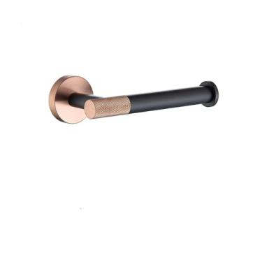 Imagem de Conjunto de banheiro em ouro rosa - Suporte para saboneteira e papel higiênico - Ferragens para montagem em parede, suporte para papel