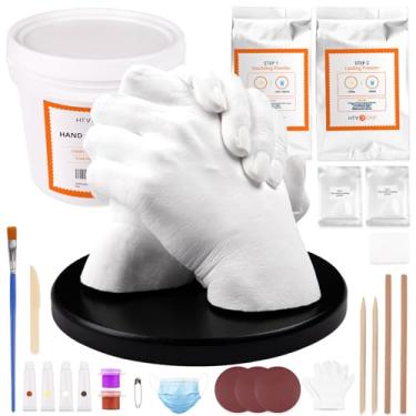 Imagem de HTVRONT Kit De Fundição Manual Para Casais - Molde Gesso Com Prática Família, Presente Dia Dos Namorados Homens E Mulheres, Escultura, Aniversário Casamento