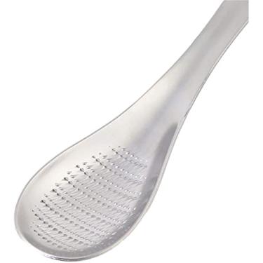 Imagem de Htppzjr Colher Prática De Aço Inoxidável Para Cozinha, Formato Colher, Misturador Frutas, Ralador Gengibre, Wasabi, Ferramentas Moer Alho E Queijo