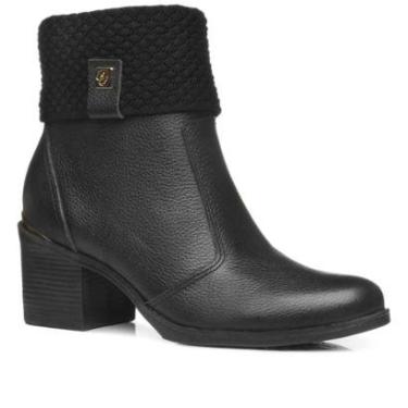 Imagem de Bota Pegada Feminina Cano Curto em Couro Preto 280305-03-Feminino
