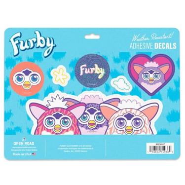 Imagem de Hasbro Furby Trio Adesivos de Vinil - Conjunto Divertido de Adesivos Furby para Carro, Laptop ou Garrafa de Água