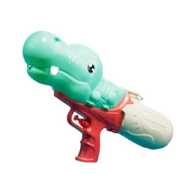 Imagem de Esquirla Brinquedo de pulverização de água com dois furos, brinquedo de praia divertido e prático, lançador de água para jardim, áreas externas, festas, Hipopótamo Verde