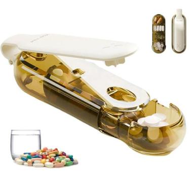 Imagem de Porta Remedio Comprimido Pilula Capsula Compartimendo Divisoria Estojo