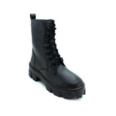 Imagem de Coturno Feminino Donna Lolita F300 - Preto-Feminino
