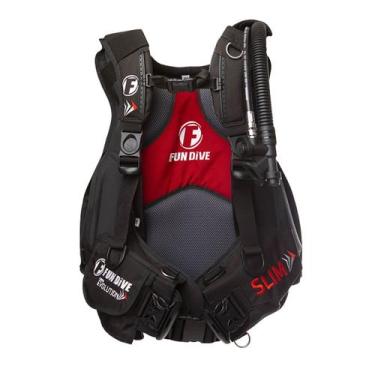 Imagem de Colete Fun Dive Slim Traveler, Mergulho Com Lastro Integrado, Preto, M