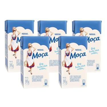 Imagem de kit com 5 Moça Leite Condensado Tetra Pak, 395g