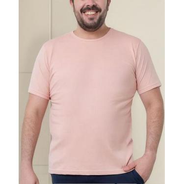 Imagem de Camiseta Básica G1 Ao G5 100% Algodão - Hs, Rosa, Claro, G2