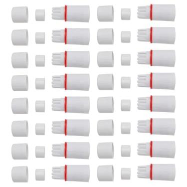 Imagem de Bxian 16 peças 44 x 20 mm PVC branco exterior RJ45 plugue protetor de tampa impermeável para câmera IP CCTV cabo cabo de conexão adaptador