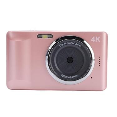 Imagem de Yunseity Câmera Digital 4K, Câmera de Vlogging de Zoom de 64MP de 64MP 18x Com Flash, Tela de 2,8 Polegadas, Câmera Portátil para Crianças, Bateria de 1200mAh, Porta do Tipo C (Róseo)