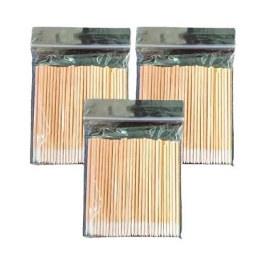 Imagem de Cotonete Descartável Com Cabo De Madeira, Ponta Única Para Tatuagem, D