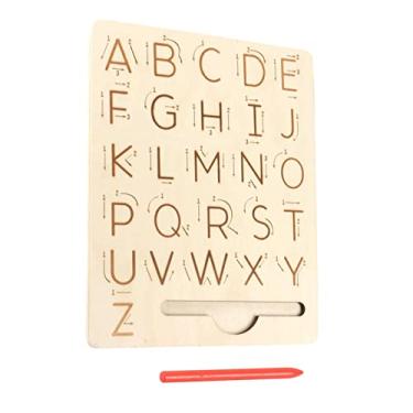 Imagem de Esquirla cabeça de Aprendizagem Pré-escolar de Tábua de Traçar Alfabeto de Madeira para Crianças