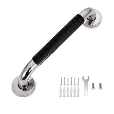 Imagem de Barras de apoio para banheiras e chuveiros, barra de apoio de banheiro de aço inoxidável de 40,6 cm, trilho de segurança para banheiro e banheiro para idosos, alça de chuveiro, corrimão de banheiro