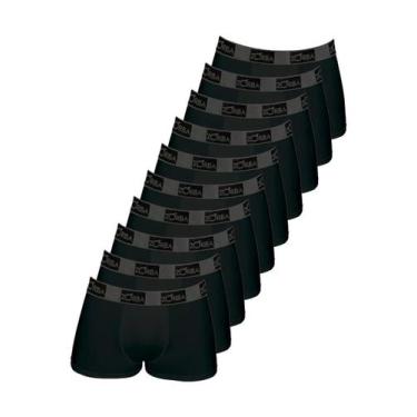 Imagem de Kit com 10 Cuecas Boxer Zorba 717, Preto, GG
