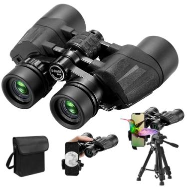 Imagem de Binóculos com zoom HD de 8 a 24 × 40 para adultos com adaptador de telefone atualizado, adaptador de tripé e tripé, visão clara à noite, à prova d'água, binóculo de alta potência para observação de