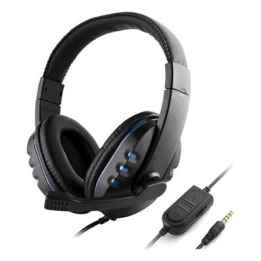 Imagem de Fone De Ouvido Com Fio Gamer Headset PC (Preto com azul)