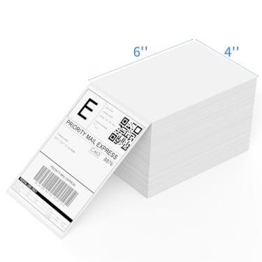 Imagem de RONGTA Etiquetas térmicas 4x6, etiquetas térmicas Fanfold etiquetas de envio compatíveis com rollo, zebra, MUNBYN, impressoras térmicas iDPRT, impressão clara, adesivo permanente (etiquetas térmicas 500PCS 4x6)