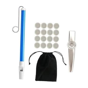 Imagem de YIJU Kazoo com membranas, parceiro de guitarra, instrumento musical de flauta portátil para adultos, crianças, amantes da música de palco, Prata