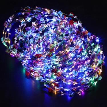Imagem de Bandana LED Flower Crown Janinka, 70 unidades para mulheres e meninas