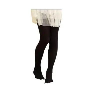 Imagem de Meia-calça Infantil De Veludo Branco Para Meninas, Meia-calça De Dança