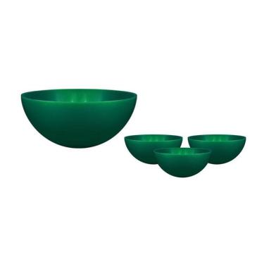 Imagem de Kit 4 Mini Bowl Verde 240Ml Plástico Premium