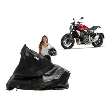 Imagem de Capa Proteção Cobrir Moto Honda CB 100R Impermeável - Kahawai, Preto