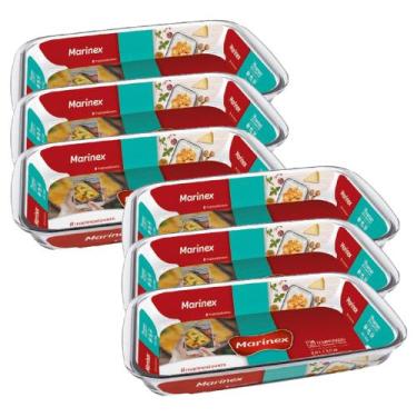 Imagem de Kit 6 Assadeira Retangular 2,9L Grande Marinex - Nadir Figueiredo