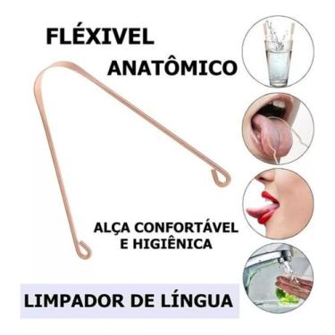 Imagem de Raspador De Lingua 100% Cobre Limpador Higienizador Bucal - OMG
