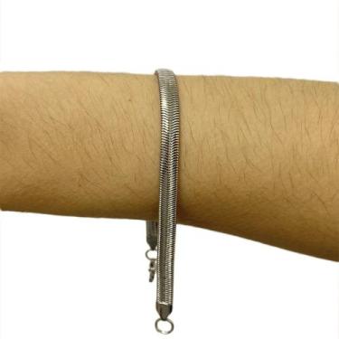 Imagem de Pulseira Lacraia Bracelete Masculina Feminina Aço Inox Prata - Papillo