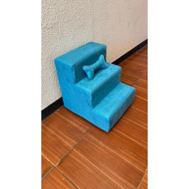 Imagem de Escada Escadinha para Pet 3 Degraus Gato e Cachorro, luxo e qualidade 