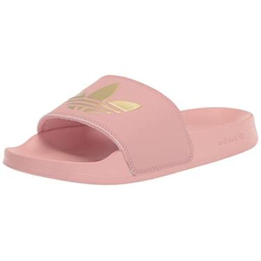 Imagem de adidas Originals Tênis feminino Adilette Lite, Maravilha malvado/malva maravilha/ouro fosco, 5