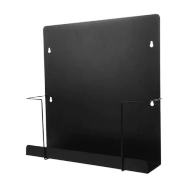 Imagem de IEUDNS Suporte de armazenamento de discos de, suporte prático e minimalista de ferro para livros, CDs, revistas, jornais, sala de estar