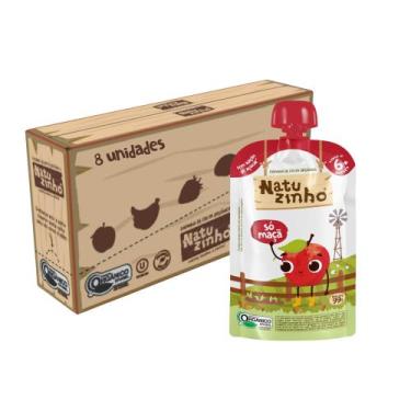 Imagem de Kit Papinha Organica Natuzinho Maça Bebe 8 unidades