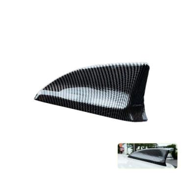 Imagem de AJHLJ Antena de barbatana de tubarão de fibra de carbono preta brilhante Civic 2022-2025 acessório de decoração de telhado cívico de 11ª geração (fibra de carbono preta)