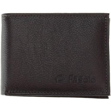 Imagem de Carteira Fasolo Couro Masculina H007 - Marrom