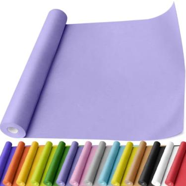 Imagem de PerkHomy Rolo de papel kraft roxo claro 44,5 cm x 1,930 cm (63') para embrulho buquê de flores arte pintura artesanato embalagem envio 80GSM 25 kg (roxo claro, 44,5 cm x 63')