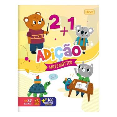 Imagem de Livro Cartilha de Atividades Adição + de 100 Adesivos Aprender, Brinca