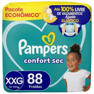 Imagem de Fralda Pampers Confort Sec XXG 88 Unidades, XXG, 88 unidades