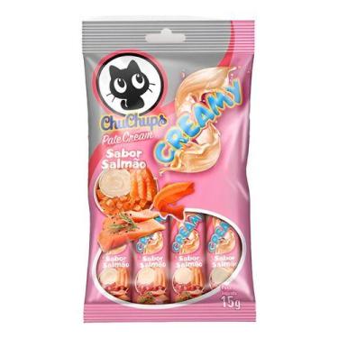 Imagem de Petisco Gatos Chuchups Creamy Sabor Salmão 60g (4x15g) - TexPets