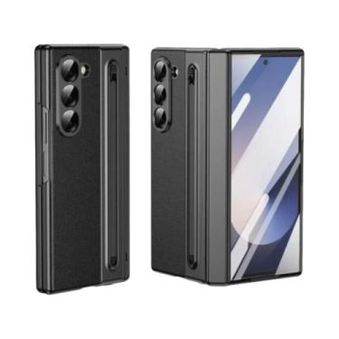 Imagem de Capa De Couro Para Samsung Galaxy Z Fold 7 6 5 4 Com Slot Para Caneta 