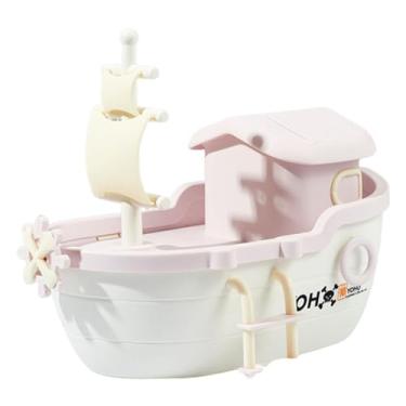 Imagem de IEUDNS Cofrinho enfeite centro de mesa presente escultura pirata caixa de economia de dinheiro para casa quarto escritório crianças meninos, Rosa