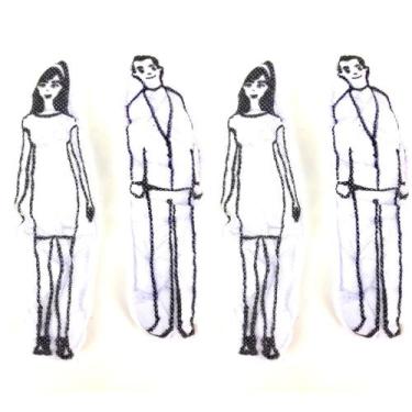 Imagem de Boneco de Pano Branco Vodu Voodoo Umbanda Macumba Amor Casal Ritual Ki