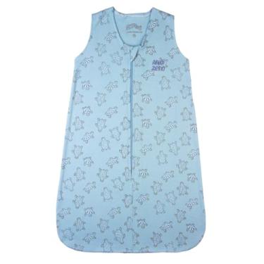 Imagem de Casulo Pijama Saco de Dormir Bebê Menino Suedine Estampado Tartarugas 100% Algodão (Azul, M)