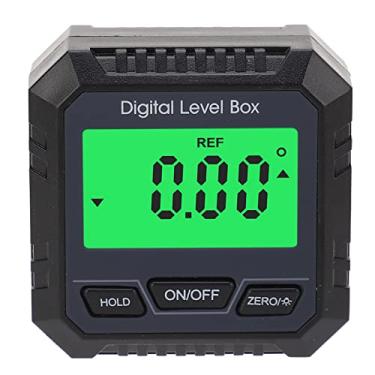 Imagem de Grcfumo Caixa de nível digital, medidor de ângulo digital, proferidor de ângulo magnético inclinômetro para alvenaria de construção de carpintaria (Preto)