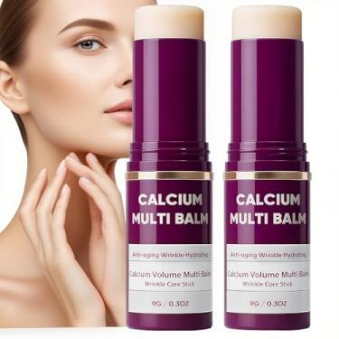 Imagem de Miracle TQ Cemenrete Cemenrete Cálcio Multi Balm 2 peças, bastão multiação multifuncional e bastão antienvelhecimento, colágeno coreano para rugas, fórmula hidratante para rosto, olhos, pescoço e
