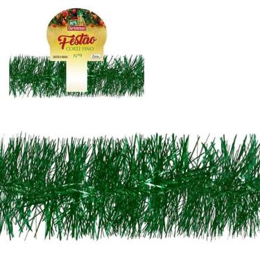 Imagem de Festão Corte Fino Verde 9Cmx2M - Zein
