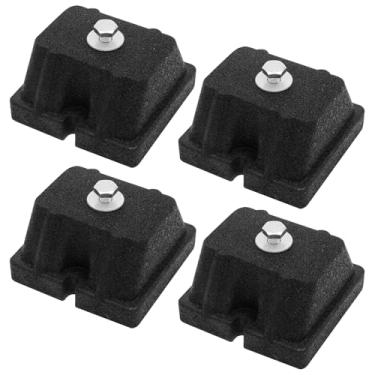 Imagem de Pacote com 4 amortecedores de vibração de ar condicionado, tapetes de borracha antivibração, suporte de montagem de isolamento com parafuso e arruela, base de amortecimento para lavadoras HVAC