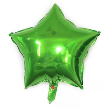 Imagem de Kit 10 Balão Estrela Metalizado 18" (45cm) Foil – Diversas Cores – Decoração de Festa, Aniversário, Casamento, Formatura, Chá Revelação, Eventos, Balão Hélio ou Ar (verde limão)