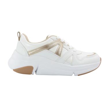 Imagem de Tênis Feminino Modare Branco Dourado